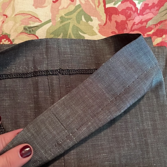 Lafayette 148 Size 14 Flat-Front Career Trouser Virgin Wool + Linen $328 NEW - Picture 11 of 16